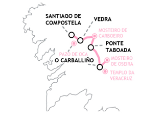 Mapa de la Ruta de los Monasterios